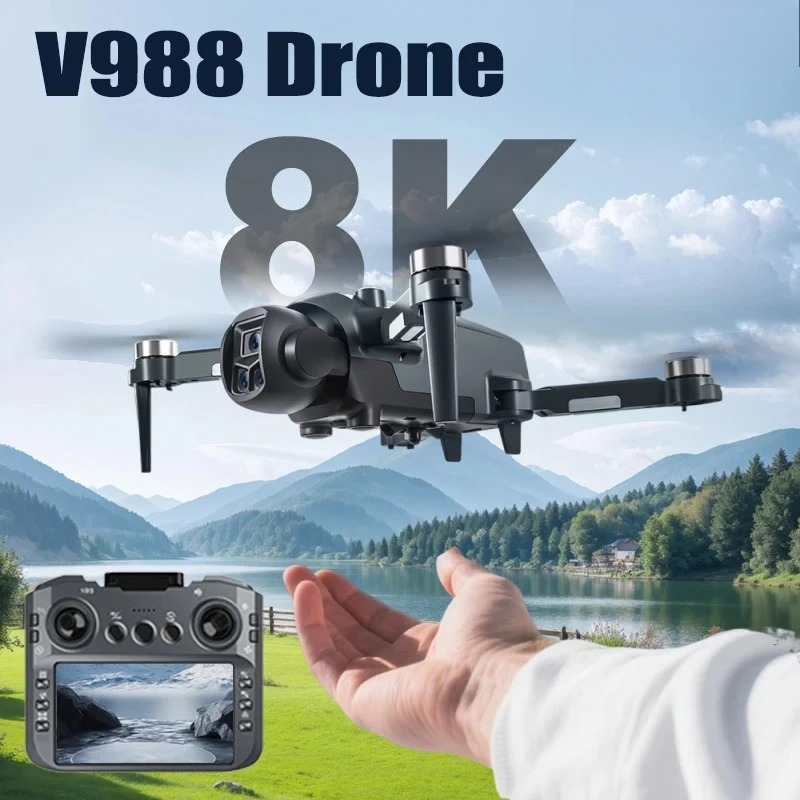 Original V988 Drone 8K HD Dual - Drone Surveying recension och pris