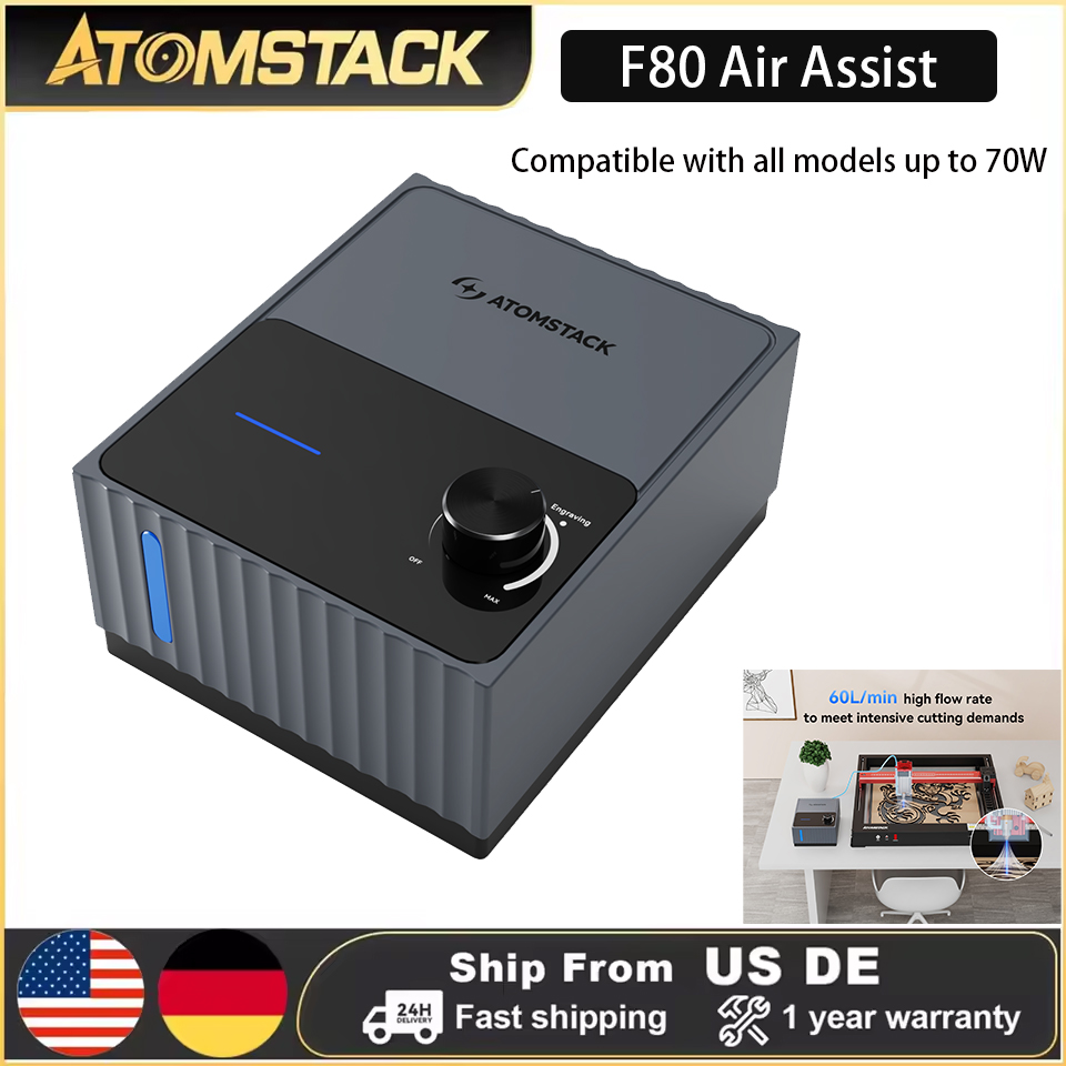 Atomstack F80 Air Assist Pump  - Drone Lidar recension och pris